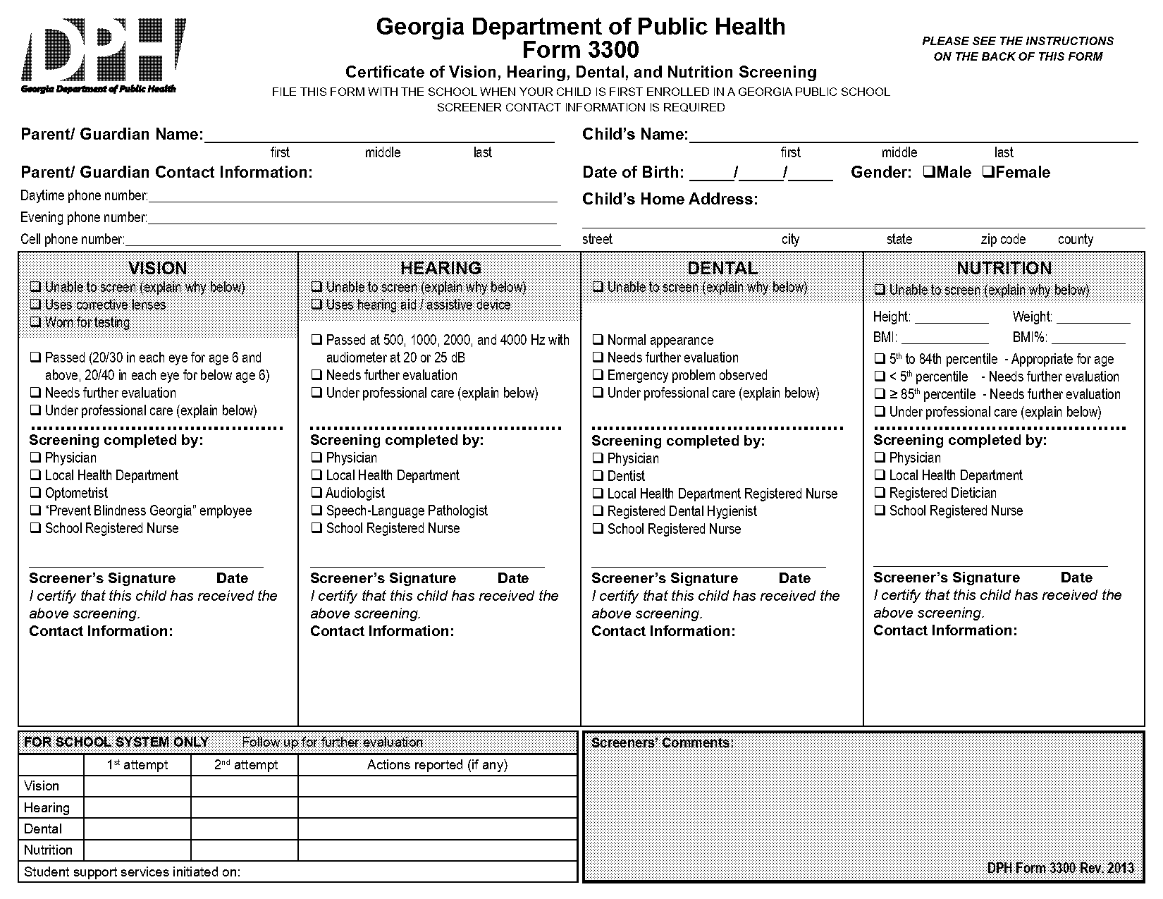 human ear template printable